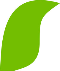 Simple green leaf vector. Ideal for eco-friendly branding, organic product labels, and nature-themed designs.