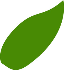 Simple green leaf vector. Ideal for eco-friendly branding, organic product labels, and nature-themed designs.