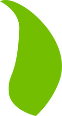 Simple green leaf vector. Ideal for eco-friendly branding, organic product labels, and nature-themed designs.