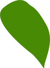 Simple green leaf vector. Ideal for eco-friendly branding, organic product labels, and nature-themed designs.
