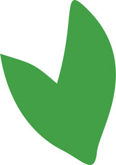 Simple green leaf vector. Ideal for eco-friendly branding, organic product labels, and nature-themed designs.