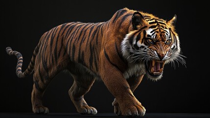 Fototapeta premium angry sumatran tiger