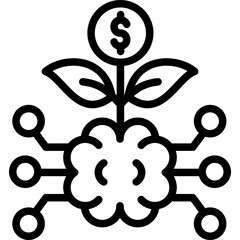 Artificial Intelligence Investment Icon