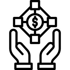 Blockchain Funding Icon