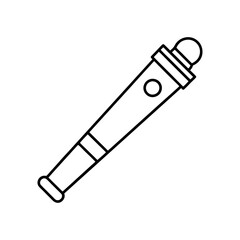 Recorder line art illustration