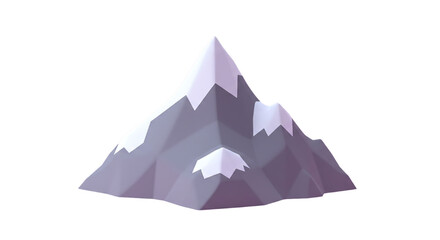 3d cartoon mountain isolated 