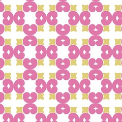 seamless pattern with pink flowers