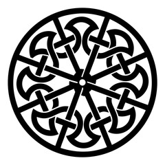 Celtic Knot Mandala ornament vector illustration intricate tribal decorative pattern symmetrical traditional ancient symbol spirituality
