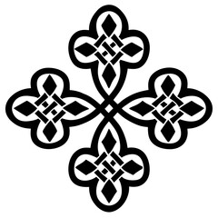 Celtic Knot Mandala ornament vector illustration intricate tribal decorative pattern symmetrical traditional ancient symbol spirituality
