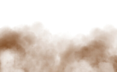 Abstract color smoke effect isolated on transparent white background. Rising smoke texture, Fog steam or vapor overlay. Fire smoke orange color. Spooky holiday design element decoration, png