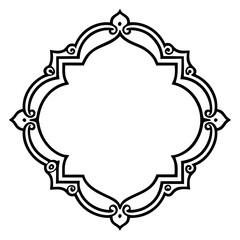 elegant ornamental frame outline vector illustration decorative border flourish vintage retro calligraphic
