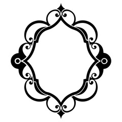 Morden Ornamental Frame vector illustration decorative border geometric abstract template


