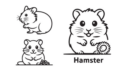 Hamster icon, Hamster silhouette, 