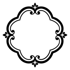 Morden Ornamental Frame vector illustration decorative border geometric abstract template

