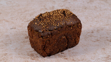 Black rye bread loaf 