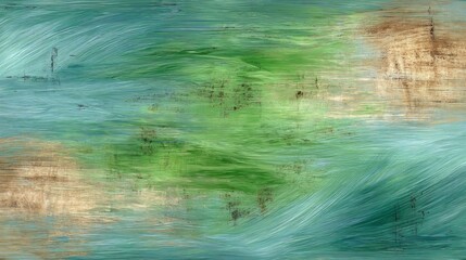 Textured Green and Blue Abstract with Earthy Accents for Wellness and Sustainable Design