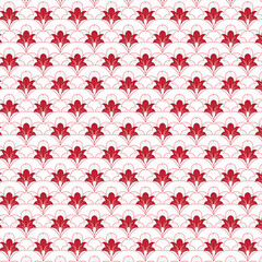 seamless pattern with red hearts