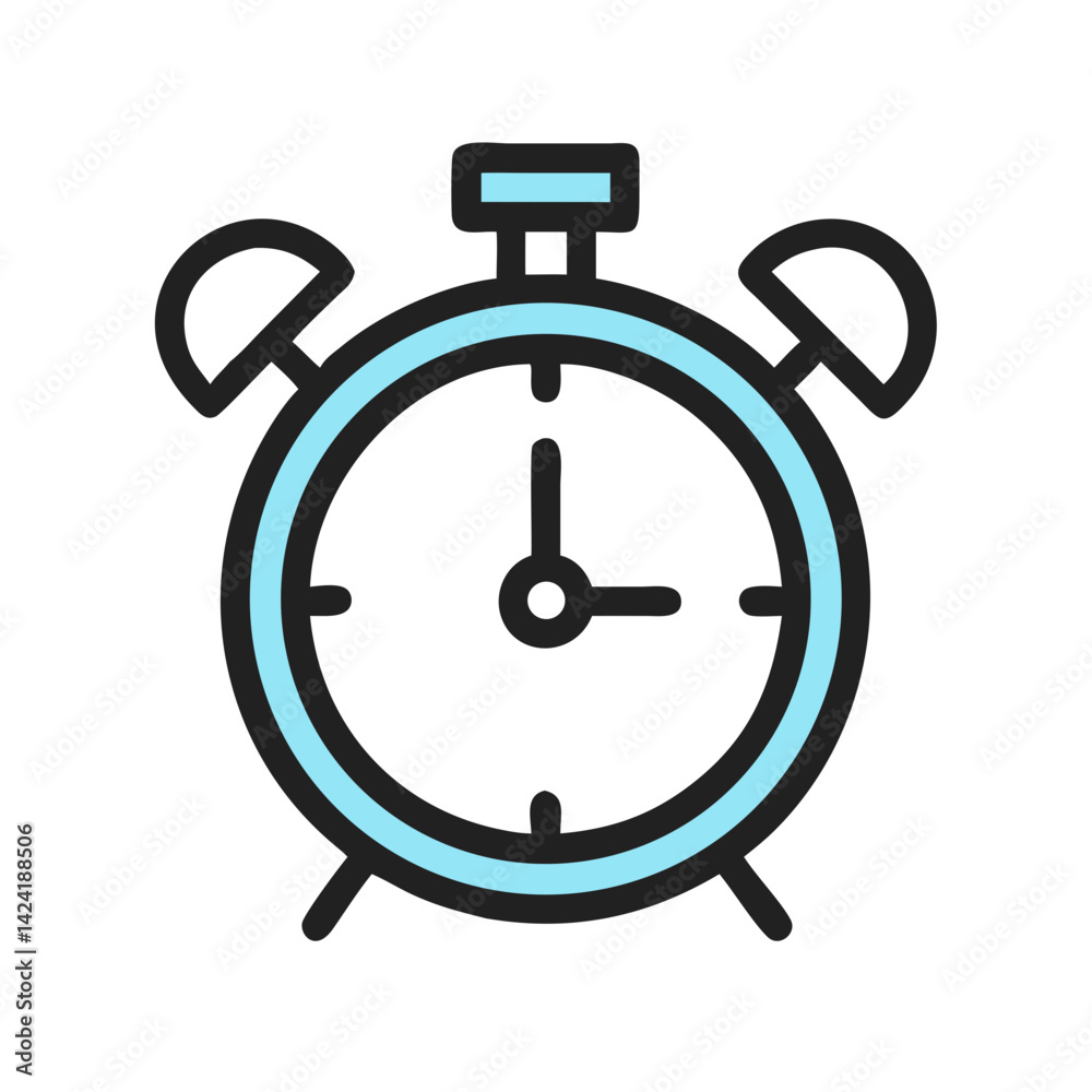 Aufkleber alarm clock with timer icon representing time management and alerts