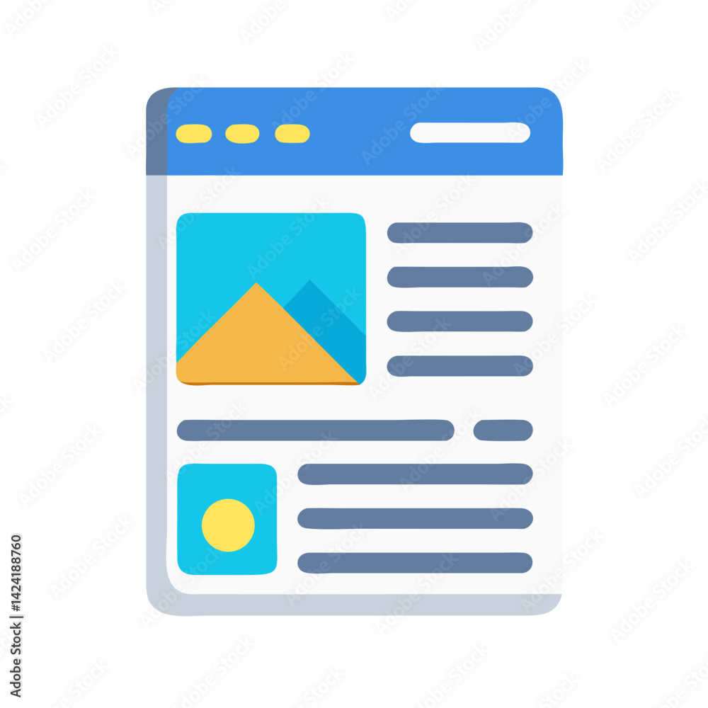 Poster article page icon representing blog or written content