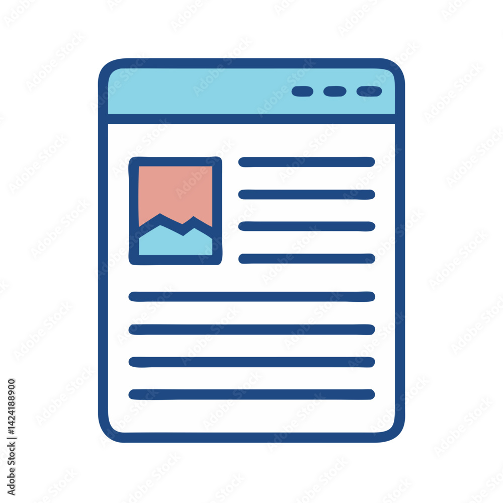 Poster article page icon representing blog or written content