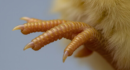 Naklejka premium Intricate Details Of A Newborn Chick Claw Symbolizing Growth And Potential