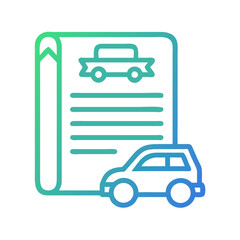 Fototapeta premium Auto Loan Agreement Icon Representing Vehicle Financing and Payment Terms