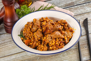 Rasted chicken meat with ptitim