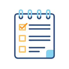 Checklist Notepad with Priorities Icon Representing Task Management and Organization