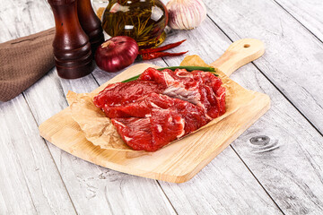 Raw beef meat for cooking