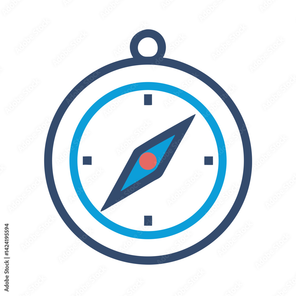 Aufkleber Compass Icon Representing Directional Navigation or Geographic Orientation