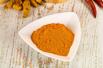 Tumeric curcuma powder for culinary
