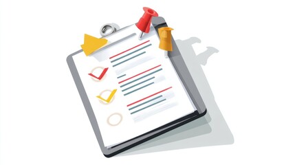 Checklist on clipboard