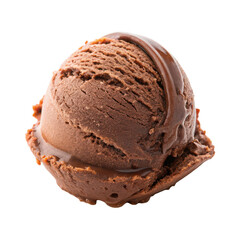 Chocolate ice cream scoop png creamy dessert png frozen treat png white background image