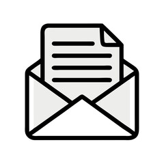 Email Message with Document Icon Representing Digital Communication and File Sharing