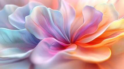 Vibrant, abstract flower petals in soft pastels.