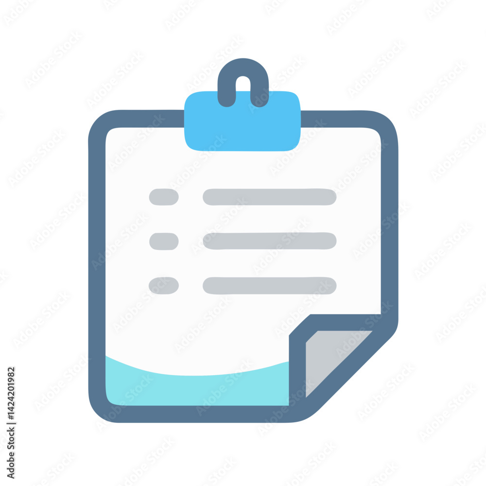 Aufkleber floating task notes icon representing to-do lists and task management