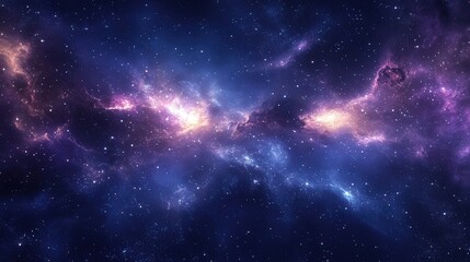 Fototapeta premium A mesmerizing view of cosmic beauty with vibrant colors spreading across the dark space, showcasing the wonders of the universe.