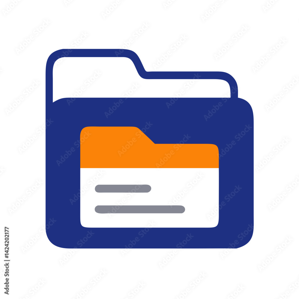 Poster folder icon representing business document storage and organization