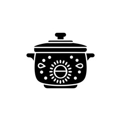 creative details Pressure Cooker Icon vector Illustration
