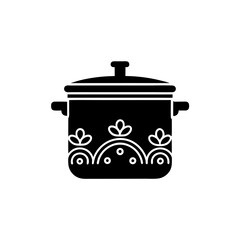 creative details Pressure Cooker Icon vector Illustration