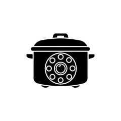 creative details Pressure Cooker Icon vector Illustration
