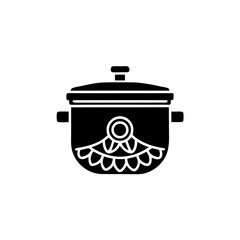 creative details Pressure Cooker Icon vector Illustration