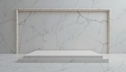 Modern minimalist stage design creative studio digital art contemporary environment elevated perspective aesthetic concept for visual impact