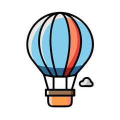 Obraz premium Hot Air Balloon Icon Representing Aerial Adventure and Scenic Flight