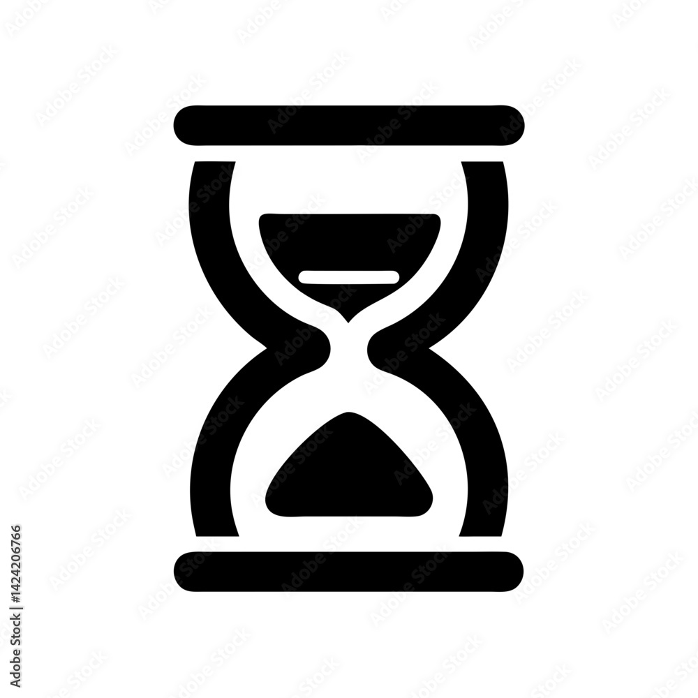 Aufkleber hourglass time tracker icon representing time management and productivity