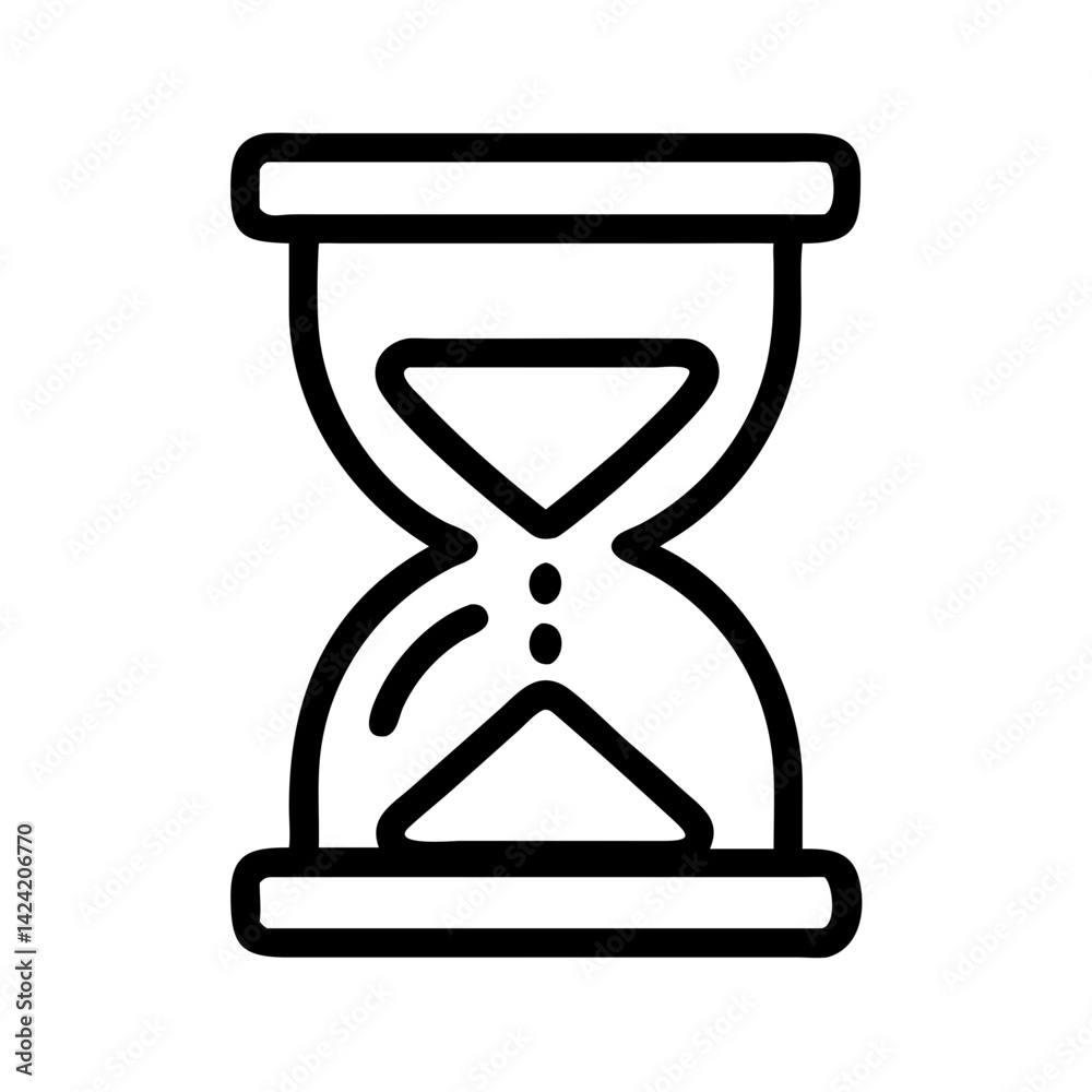 Aufkleber hourglass time tracker icon representing time management and productivity
