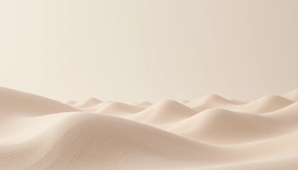 Obraz premium Gentle undulations of sandy dunes desert landscape nature photography tranquil environment wide angle view serene concept for relaxation