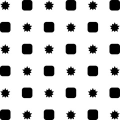 A versatile seamless pattern featuring abstract shapes in black on a white background. Ideal for digital papers, backgrounds, packaging, and creative projects.
