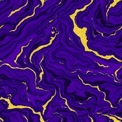 Golden Ink Flow Marble Design for Wall Prints