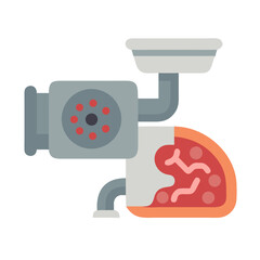 Meat Grinder Icon Representing Ground Meat Processing and Kitchen Preparation